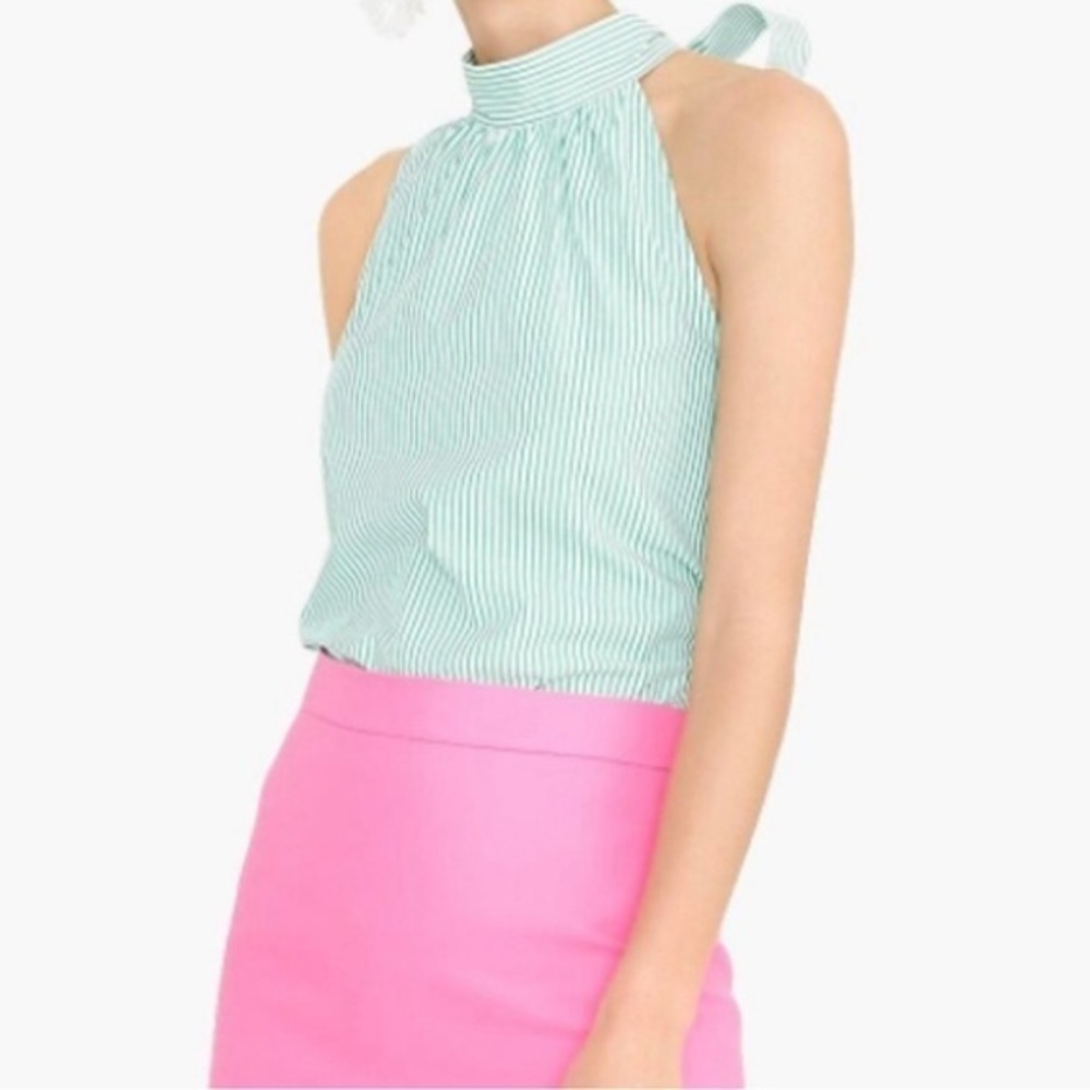 J.Crew Tie-Neck‎ Poplin Top Size 4